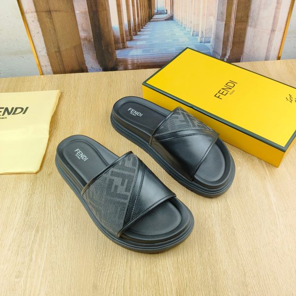 Fendi Genuine Leather Slippers