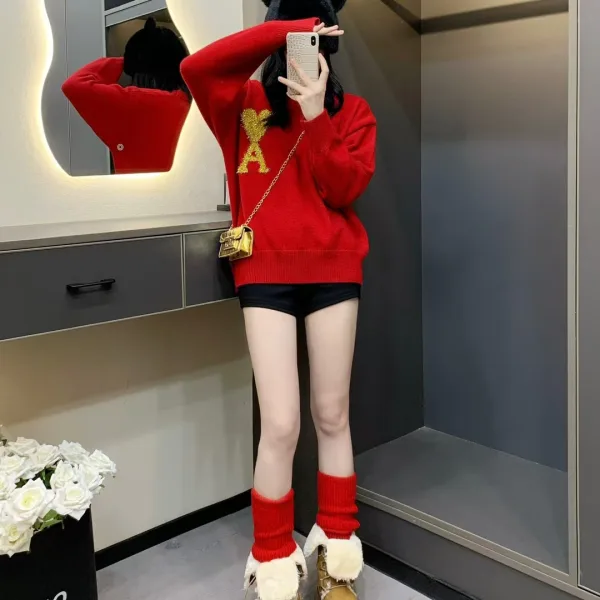 Ami Gold Sweater