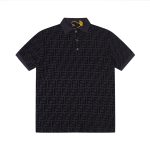 Fendi Breathable Fabric Short-Sleeved Polo Shirt