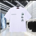 Gucci Suede Short-Sleeved T-Shirt