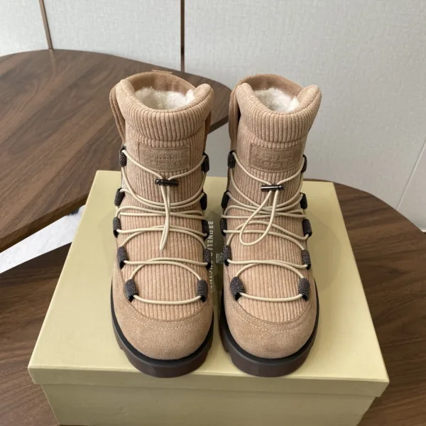 Brunello Cucinelli Sheepskin Snow Boots For Winter