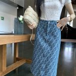 Fendi Denim Midi Skirt For Spring