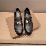 HermÃ¨s Calfskin Leather Shoes For Autumn