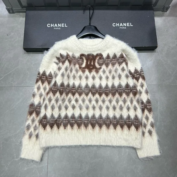 Celine Diamond Long-Sleeved Sweater