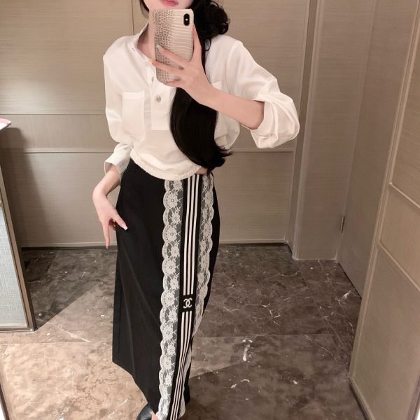 Chanel Lace Long Skirt