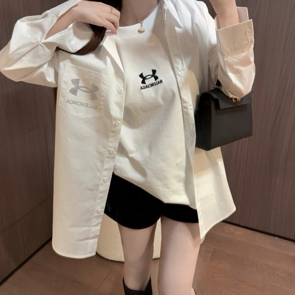 Balenciaga Stone Long-Sleeved Shirt