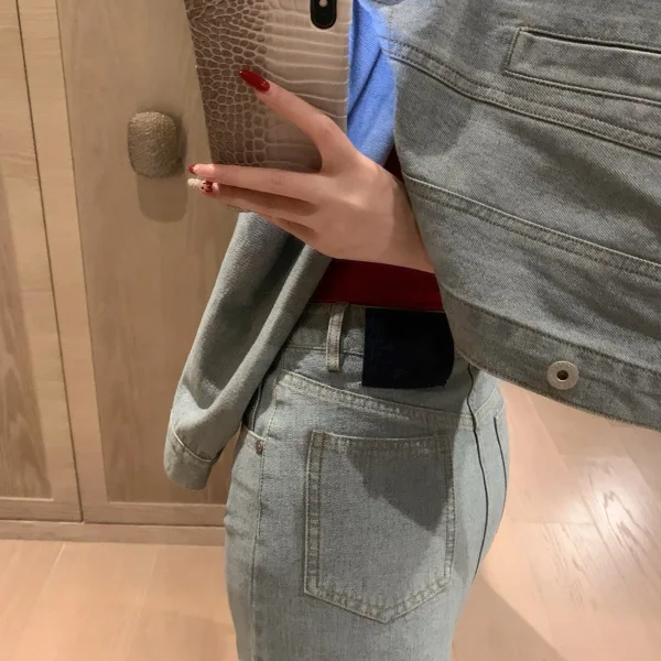 Burberry Denim Short Skirt
