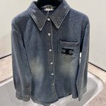 Celine Denim Long-Sleeved Shirts