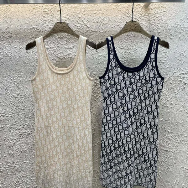 Dior Jacquard Spaghetti Straps