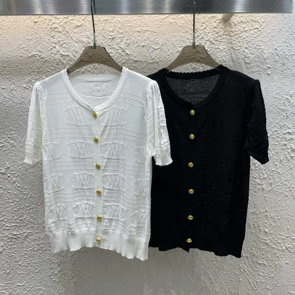 Celine Gold Short-Sleeved Shirts