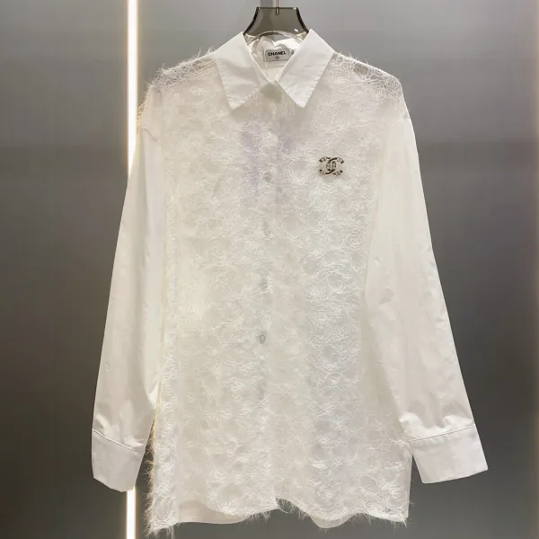 Chanel Lace Long-Sleeved Shirt