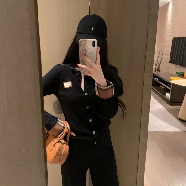 Burberry Leather Long-Sleeved Shirts