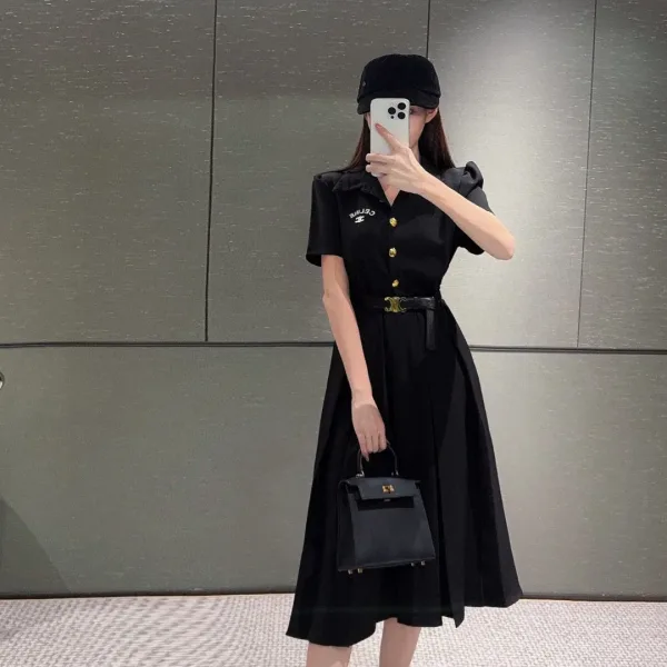 Celine Gold Short-Sleeved Shirts