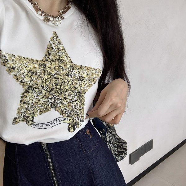 Dior Denim Short-Sleeved Shirts For Summer