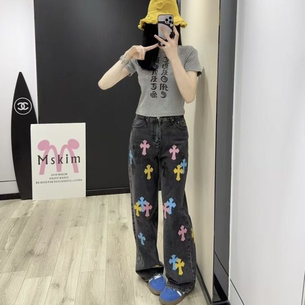 Chrome Hearts Leather Jeans