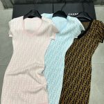 Fendi Jacquard Short-Sleeved Top