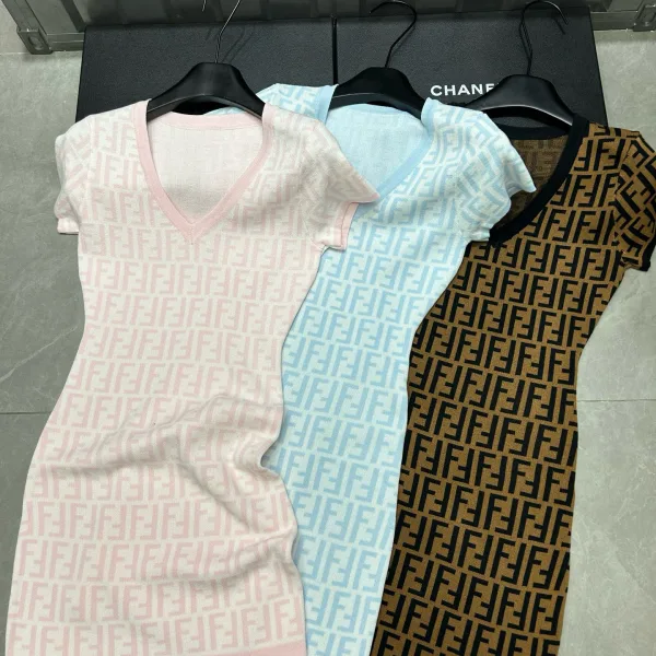 Fendi Jacquard Short-Sleeved Top