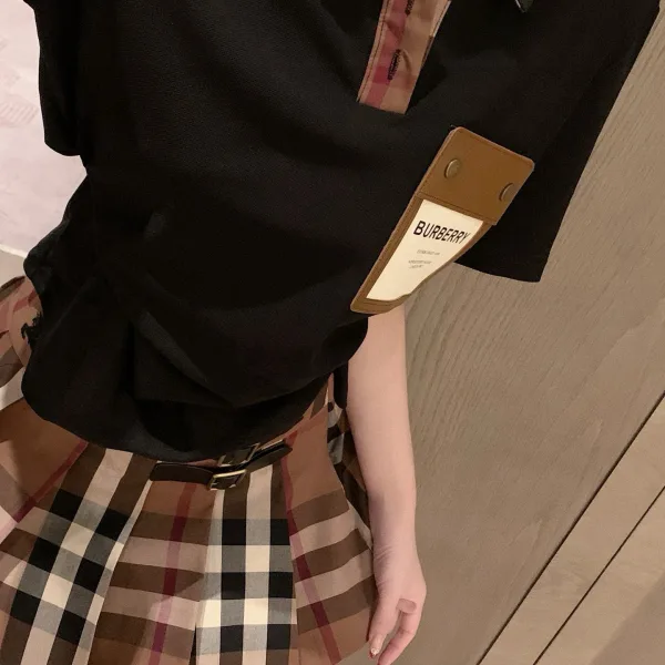 Burberry Leather Short-Sleeved T-Shirt