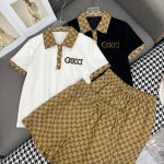 Gucci Gold Short-Sleeved Shirts