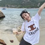 Celine Leather Short-Sleeved T-Shirt
