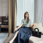 Dior Denim Midi Skirt For Summer