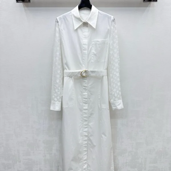 Louis Vuitton Jacquard Long-Sleeved Dress