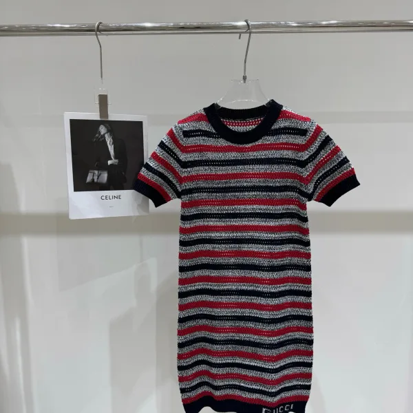 Gucci Jacquard Short-Sleeved Top