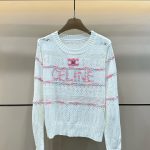 Celine Jacquard Long-Sleeved Sweater