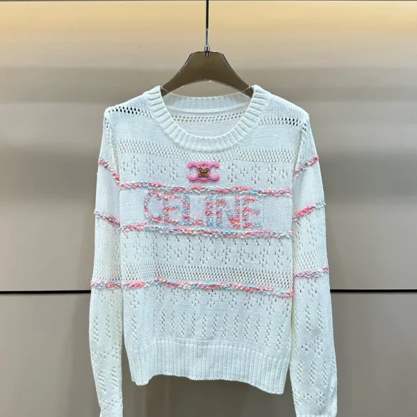 Celine Jacquard Long-Sleeved Sweater