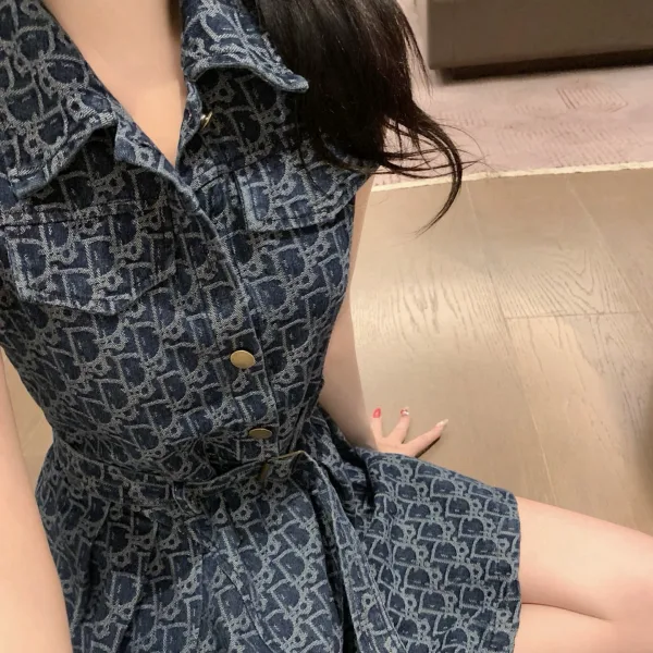 Dior Denim Sleeveless Dress