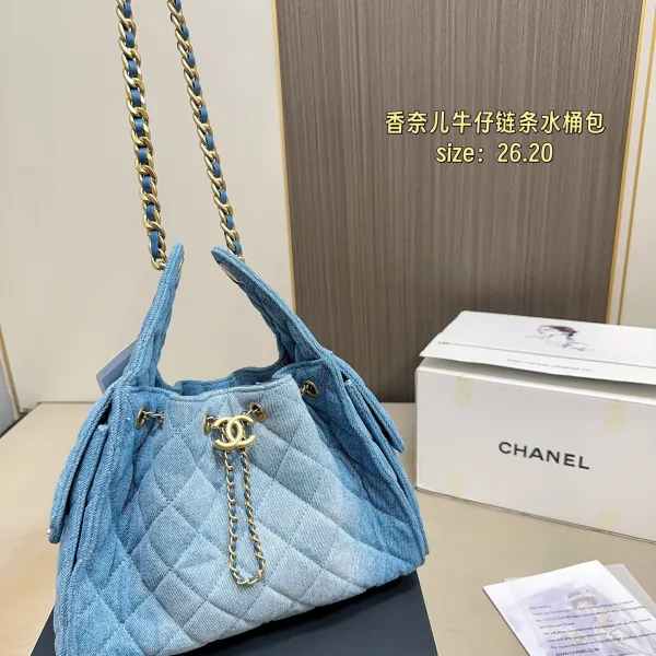 Chanel Denim Bucket Bag