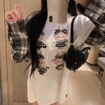 Chanel Plaid Long-Sleeved T-Shirt
