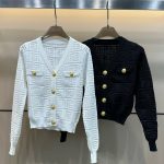 Balmain Gold Long-Sleeved Cardigan