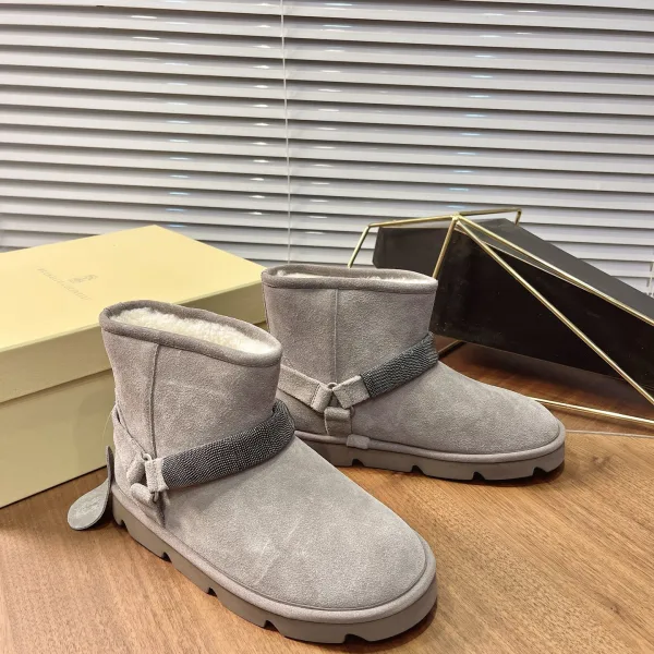 Brunello Cucinelli Wool Snow Boots For Winter