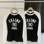 Celine Cotton Long-Sleeved T-Shirt For Fall