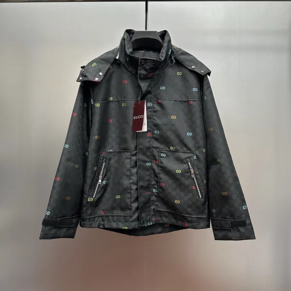 Gucci Jacquard Windproof Jacket For Autumn