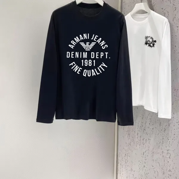 Armani Cotton Long-Sleeved T-Shirt For Fall