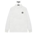 Fendi Cotton Long-Sleeved Polo Shirt