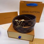 Louis Vuitton Belt Ash Genuine Leather Sophistication