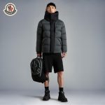 Monk Down Jacket Red Goose Duck Nylon Zippered Pocket