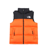 The North Face Vest Red Wool Down Embroidery