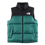 The North Face Vest Red Wool Down Embroidery