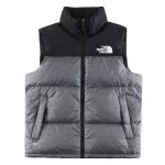 The North Face Vest Red Wool Down Embroidery