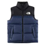 The North Face Vest Red Wool Down Embroidery