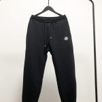 Moncler Long Pants Red Cotton Carded Wool Lambswool Spandex Fleece Winter Zippered Pocket