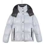 Moncler Jacket Red Goose Down Nylon Fabric Relaxed Fit