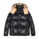 Moncler Jacket Red Goose Down Nylon Fabric Relaxed Fit
