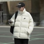 Nike Cotton-Padded Coat Red Cotton Down Lightweight And Comfortable To Wear Winter