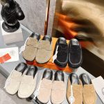 Hermes Slippers Red Sheepskin Suede Summer