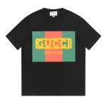Gucci Short-Sleeved T-Shirt Black Cotton Pure Spring Summer